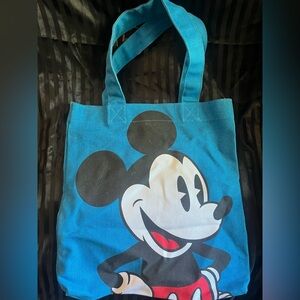 Disney Blue Canvas Mickey Mouse Tote